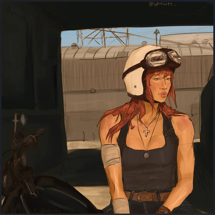 Lineart Waist Up Coloured