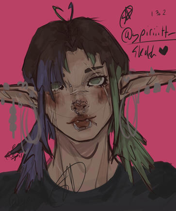 Headshot Coloured Sketch